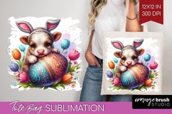 Easter Animals Tote Bag - Bunny Ears Tote Bag PNG Product Image 1