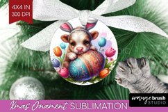 Easter Animals Ornament PNG - Bunny Ears PNG Sublimation Product Image 1