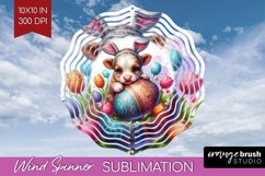 Easter Animals Wind Spinner Sublimation PNG - Bunny Ears Product Image 1