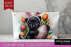 Easter Animals Cosmetic Bag - Bunny Ears Makeup Bag PNG Product Image 1