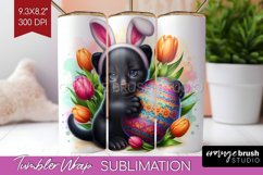 Easter Animals Tumbler Wrap - Bunny Ears Tumbler PNG Product Image 1