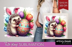 Easter Animals Tote Bag - Bunny Ears Tote Bag PNG Product Image 1