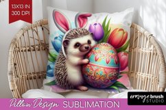Easter Animals Pillow Sublimation - Bunny Ears Pillow Cover Product Image 1