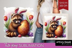 Easter Animals Tote Bag - Bunny Ears Tote Bag PNG Product Image 1