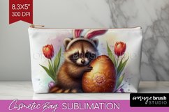Easter Animals Cosmetic Bag - Bunny Ears Makeup Bag PNG Product Image 1