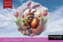 Easter Animals Wind Spinner Sublimation PNG - Bunny Ears Product Image 1