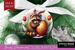 Easter Animals Ornament PNG - Bunny Ears PNG Sublimation Product Image 1