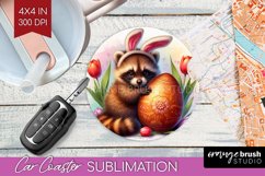 Easter Animals Car Coaster - Bunny Ears Coaster PNG Product Image 1