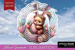 Easter Animals Wind Spinner Sublimation PNG - Bunny Ears Product Image 1