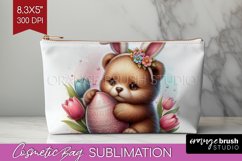 Easter Animals Cosmetic Bag - Bunny Ears Makeup Bag PNG Product Image 1