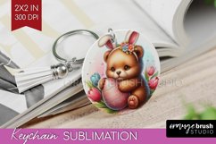 Easter Animals Keychain PNG - Bunny Ears Keychain Product Image 1