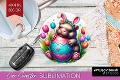 Easter Animals Car Coaster - Bunny Ears Coaster PNG Product Image 1