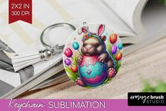 Easter Animals Keychain PNG - Bunny Ears Keychain Product Image 1
