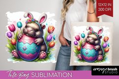 Easter Animals Tote Bag - Bunny Ears Tote Bag PNG Product Image 1