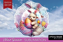 Easter Animals Wind Spinner Sublimation PNG - Bunny Ears Product Image 1