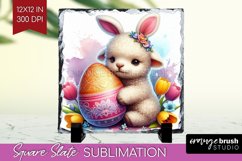 Easter Animals Slate PNG - Bunny Ears Square Slate Product Image 1