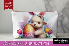 Easter Animals Cosmetic Bag - Bunny Ears Makeup Bag PNG Product Image 1
