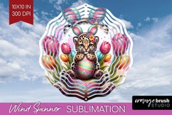 Easter Animals Wind Spinner Sublimation PNG - Bunny Ears Product Image 1