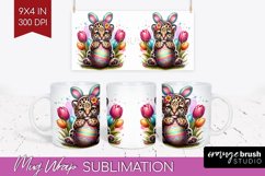 Easter Animals Mug Wrap - Bunny Ears Mug PNG Sublimation Product Image 1