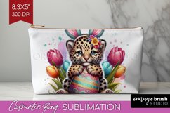 Easter Animals Cosmetic Bag - Bunny Ears Makeup Bag PNG Product Image 1