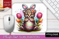 Easter Animals Mouse Pad Sublimation - Bunny Ears Mousepad Product Image 1