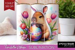 Easter Animals Tumbler Wrap - Bunny Ears Tumbler PNG Product Image 1