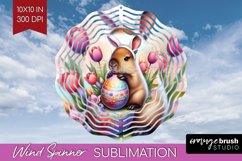 Easter Animals Wind Spinner Sublimation PNG - Bunny Ears Product Image 1