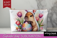 Easter Animals Cosmetic Bag - Bunny Ears Makeup Bag PNG Product Image 1