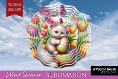 Easter Animals Wind Spinner Sublimation PNG - Bunny Ears Product Image 1