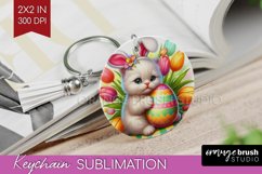 Easter Animals Keychain PNG - Bunny Ears Keychain Product Image 1