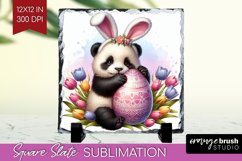 Easter Animals Slate PNG - Bunny Ears Square Slate Product Image 1