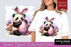 Easter Animals Square Tshirt Background - Bunny Ears PNG Product Image 1