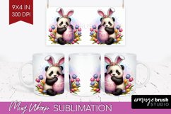 Easter Animals Mug Wrap - Bunny Ears Mug PNG Sublimation Product Image 1