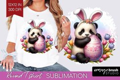 Easter Animals Round Tshirt Background - Bunny Ears PNG Product Image 1