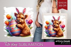 Easter Animals Tote Bag - Bunny Ears Tote Bag PNG Product Image 1