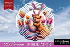 Easter Animals Wind Spinner Sublimation PNG - Bunny Ears Product Image 1