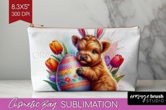Easter Animals Cosmetic Bag - Bunny Ears Makeup Bag PNG Product Image 1