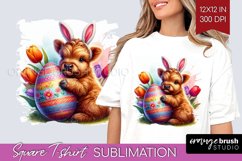 Easter Animals Square Tshirt Background - Bunny Ears PNG Product Image 1