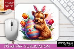 Easter Animals Mouse Pad Sublimation - Bunny Ears Mousepad Product Image 1