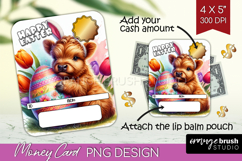 Easter Money Card PNG - Easter Animals Money Card Holder Product Image 1