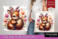 Easter Animals Tote Bag - Bunny Ears Tote Bag PNG Product Image 1