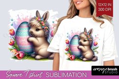 Easter Animals Square Tshirt Background - Bunny Ears PNG Product Image 1