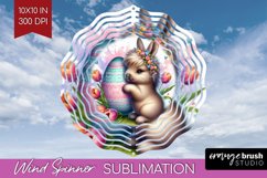 Easter Animals Wind Spinner Sublimation PNG - Bunny Ears Product Image 1
