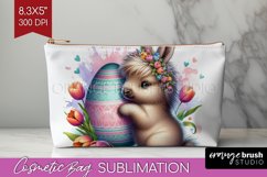 Easter Animals Cosmetic Bag - Bunny Ears Makeup Bag PNG Product Image 1