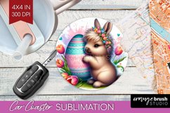 Easter Animals Car Coaster - Bunny Ears Coaster PNG Product Image 1