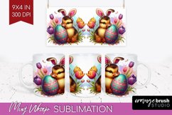 Easter Animals Mug Wrap - Bunny Ears Mug PNG Sublimation Product Image 1