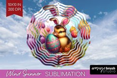 Easter Animals Wind Spinner Sublimation PNG - Bunny Ears Product Image 1