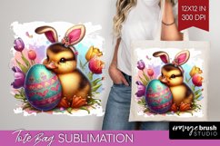Easter Animals Tote Bag - Bunny Ears Tote Bag PNG Product Image 1