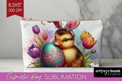 Easter Animals Cosmetic Bag - Bunny Ears Makeup Bag PNG Product Image 1