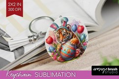 Easter Animals Keychain PNG - Bunny Ears Keychain Product Image 1